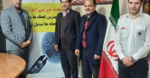 پیوستن فرماندار شهرستان نمین به پویش «نه به تصادف» با تأکید بر کاهش حوادث ترافیکی