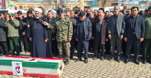 آئین تشییع پیکر شهید مدافع وطن اصغر آقازاده در شهرستان نمین برگزار شد.