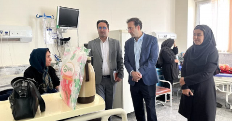 بازدید معاون درمان دانشگاه علوم پزشکی اردبیل از بخش‌های مختلف بیمارستان امام خمینی(ره) نمین